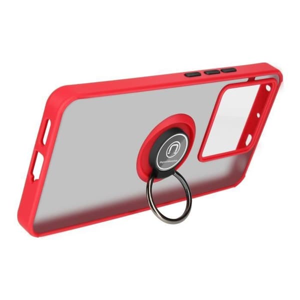 Etui - AVIZAR - Redmi Note 13 Pro 5G - Metalring - Supportfunktion - Rød Röd