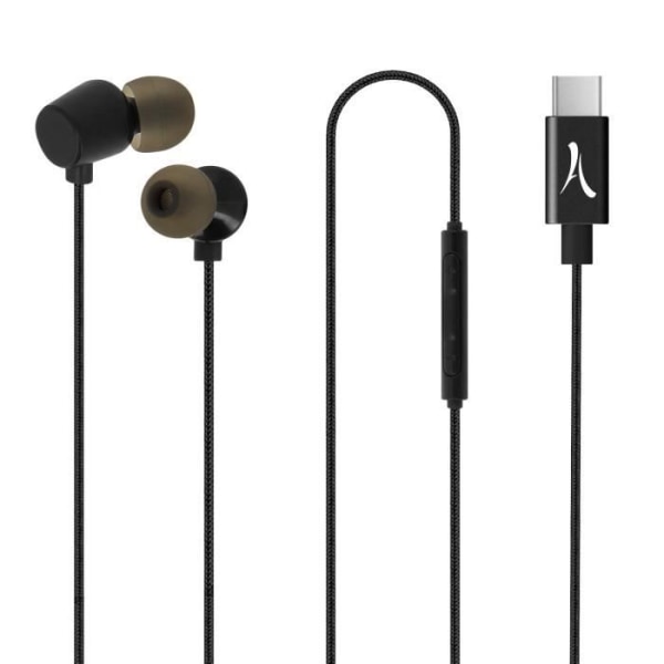 Akashi Black Multifunction Buttons Magneettiset In-Ear USB-C-kuulokkeet Svart