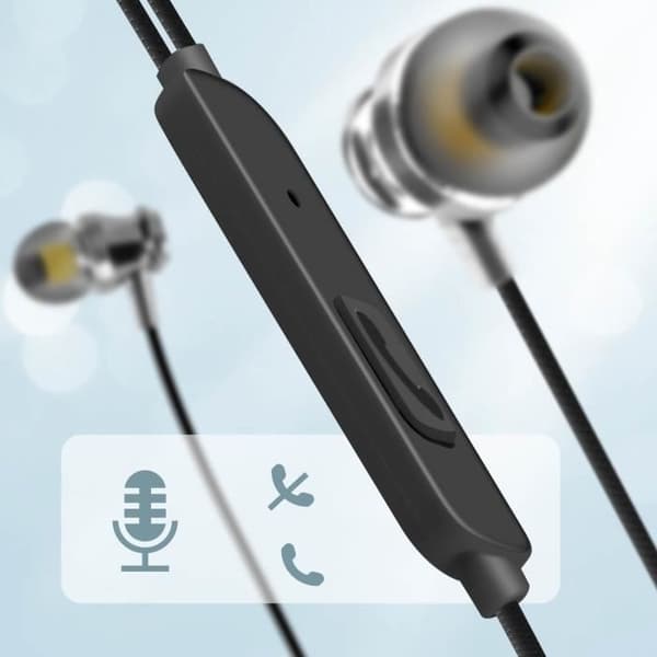 USB-C trådbundna hörlurar - LINQ - In-ear - Integrerad mikrofon - 1,2 m - Silver Grå