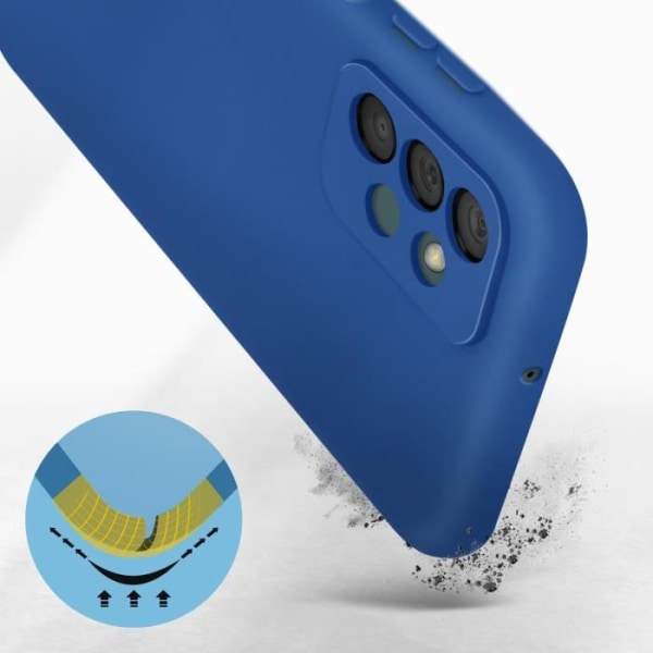 Samsung Galaxy M23 Case Silikoni Puolijäykkä Soft-touch Viimeistely Hieno sininen