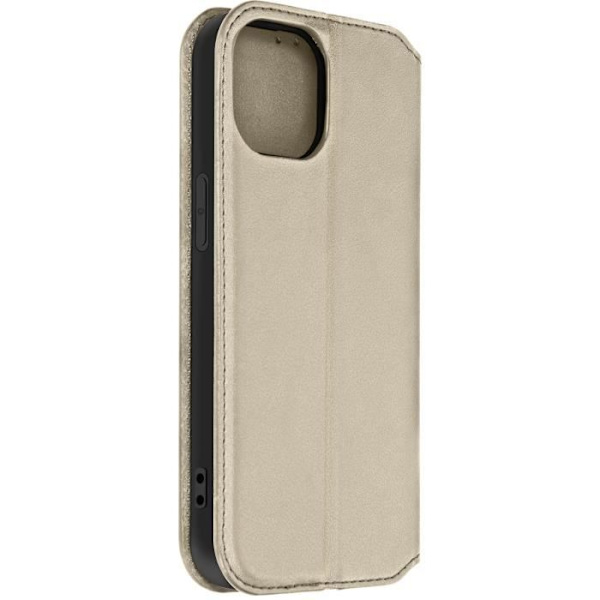 Fodral för iPhone 15 Pro - AVIZAR - Korthållare Video Support Magnetic Flip - Midnattsblå Gul