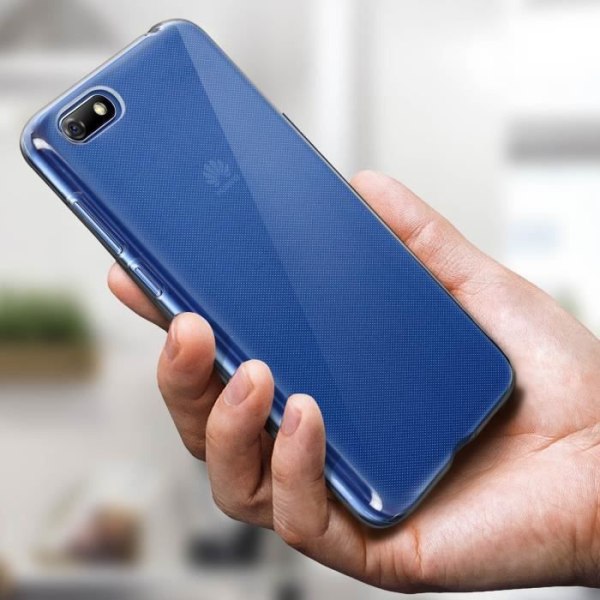 Coque - Huawei - Y5 2018 - Silikone gel - Gennemsigtig - Antifingeraftryk Transparent