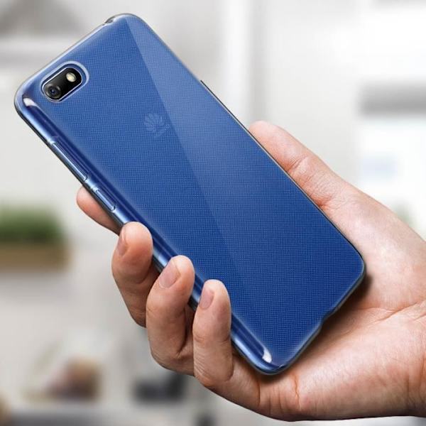 Coque - Huawei - Y5 2018 - Silikoni geeli - Läpinäkyvä - Jälkienkestävä Transparent