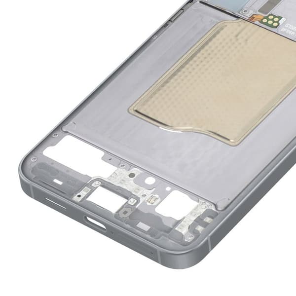 Central Chassis - SAMSUNG - Galaxy S25 - Erstatningsdel - Holdbar - Sølv Grå