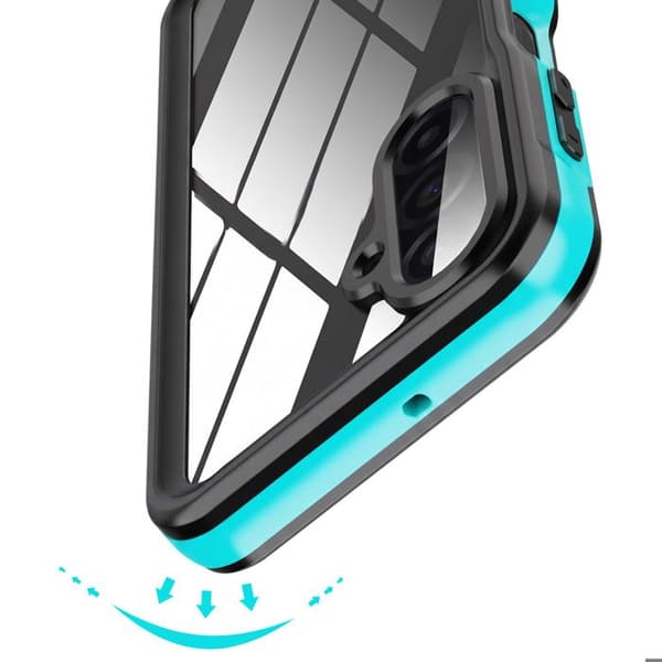 Cover til Galaxy A17 Vandtæt IP68 Fuld Beskyttelse med Rem Redpepper Turquoise Blå