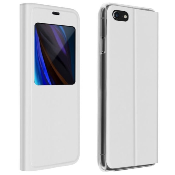 Apple iPhone SE 2020 / 8 / 7 Fodral Displayfönster Ultratunn Flip White