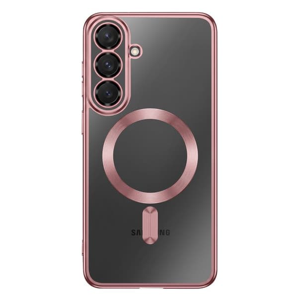 MagSafe-skal för Samsung Galaxy S26 FE med chockresistent roséguld kromad kant Roséguld
