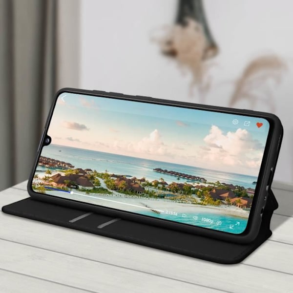 Honor 9A Case Cover -korttikotelon toiminto ohut ja tyylikäs musta Svart