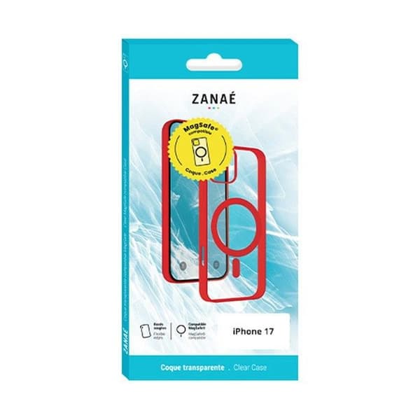 Skyddsskal - ZANAÉ - iPhone 17 - Röd - Kompatibel med MagSafe - Elegant design Röd