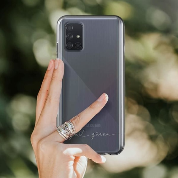 Fodral till Samsung Galaxy A71 - JUST GREEN - Ekologiskt, komposterbart och biologiskt nedbrytbart - Transparent Transparent