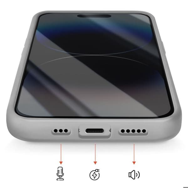 iPhone 14 Pro Cover Bi-Material Design MagSafe Kompatibel Grå Grå