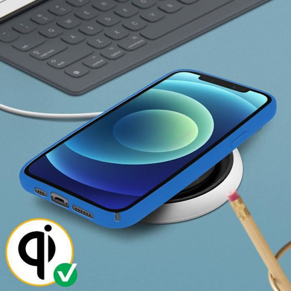 Coque - Apple - iPhone 12 Pro Max - Semi-rigidh - Soft Touch - Kompatibel QI Blå