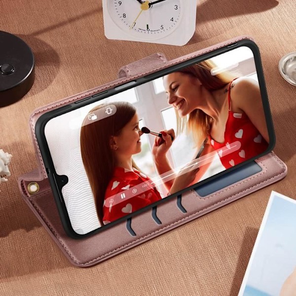 Samsung Galaxy A16 Lompakko Kotelo Timanttikuvio Vaaleanpunainen Kupari Rosa
