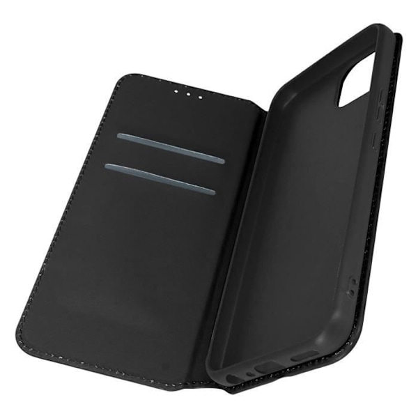 AVIZAR Fodral till Wiko T10 - Svart - Vippkortshållare Videostöd Svart