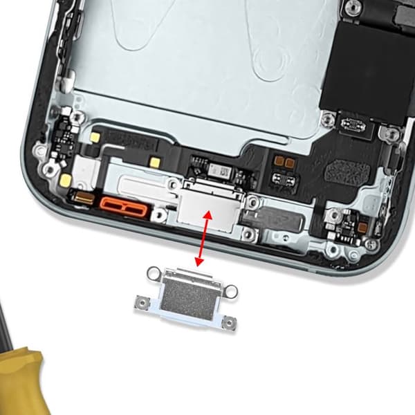 Oplader Connector - AVIZAR - iPhone 15 / 15 Plus - USB-C 28 Pins - Blå - Reservedele Blå