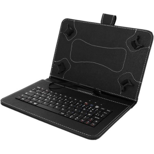 Folioskydd med QWERTY-tangentbord 10'' surfplatta - svart - mikro-USB-kontakt