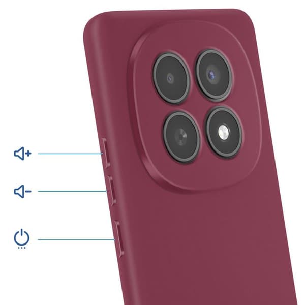 Coque Soft-Touch til Redmi Note 15 4G i Antiskrid Silikone Bordeaux Röd