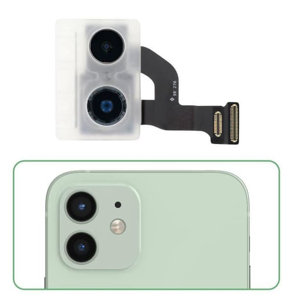 Bakkamera för iPhone 12 - AVIZAR - Svart - Byte av huvudsensor Svart