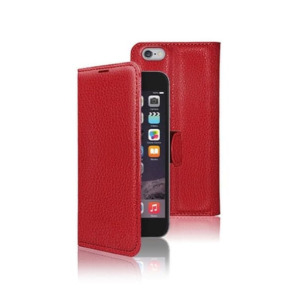Plånboksfodral - ZANAÉ - iPhone 6 Plus / 6s Plus - Röd - Elegant skydd - Kortfack Röd
