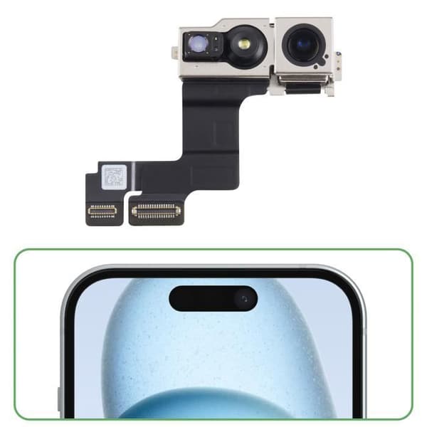 Frontkamera - Apple iPhone 15 Plus - 12MP Selfie Sensor - Relife - Svart Svart