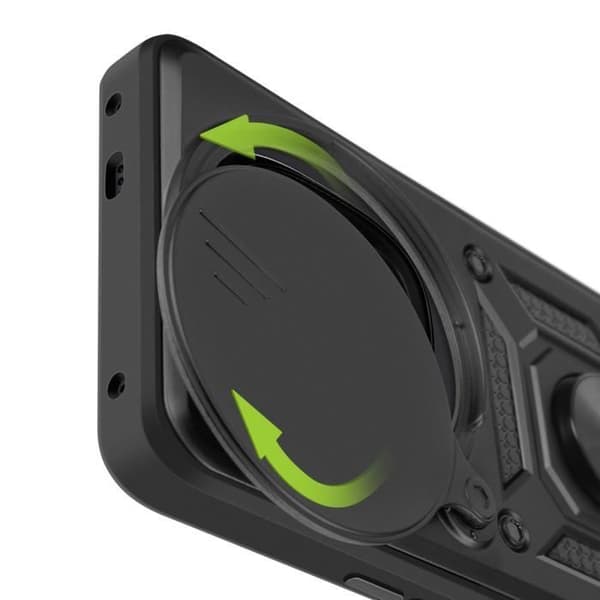 Coque - Xiaomi Redmi Note 14 Pro/Pro Plus - Iskunkestävä - Tukirengas - MIL-STD-810G Svart