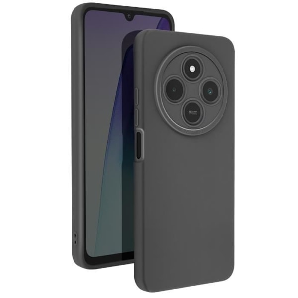 Silikonskal för Xiaomi Redmi 14C Matt Kamera Block Skyddad Svart Svart