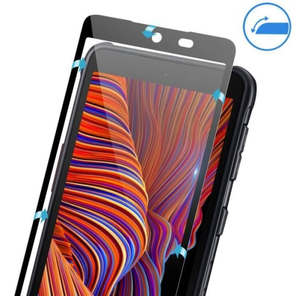 Film til Samsung Galaxy Xcover 5 Tempered Glass 9H Total Adhesion Black Contour Svart