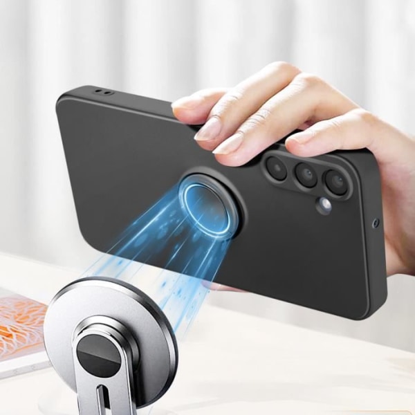 Fodral för Samsung Galaxy A15 Ringhållare Flexibel Silikon Svart