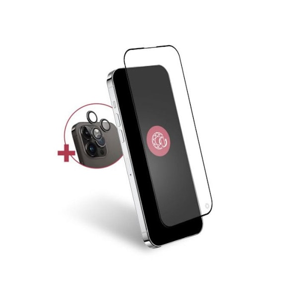 Härdat glaspaket + Forceglass linskamera iPhone 15 Pro Transparent