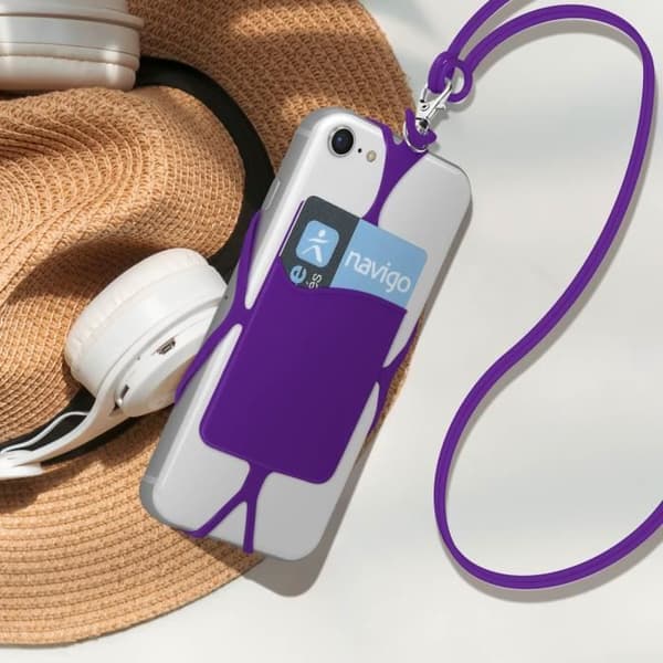 Coque Cordon - AVIZAR - NeckPouch - Lilla - Silikone - Blød Lila