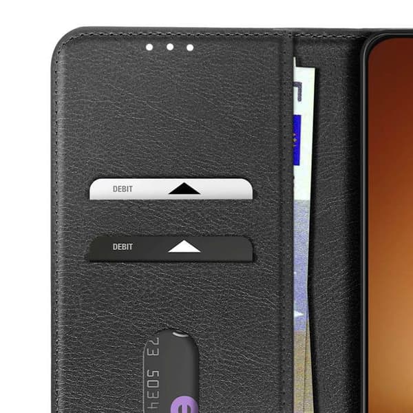 Folio-etui til Honor Magic 8 Pro Chesterfield-serien med støttefunktion i sort Svart