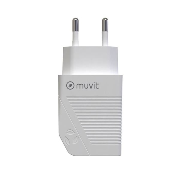 MUVIT FOR CHANGE Verkkolaturi 1 USB 2.4A (12W) - valkoinen