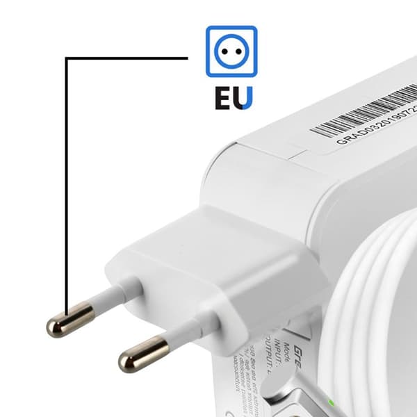 Laddare för MacBook Pro 13" A1278 2011-2012 MagSafe 1 - 60W Vit Vit