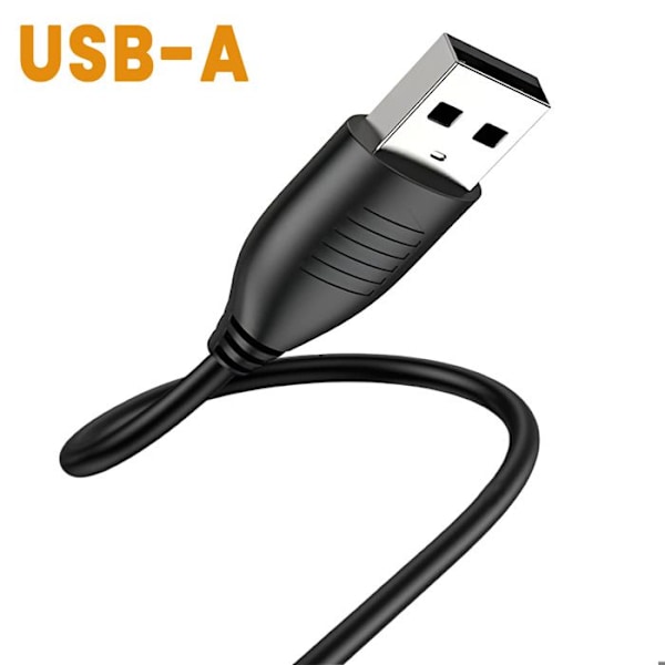 Magnetisk Kabel til SmartWatch Dobbelt Stik USB-Stik 60cm Hoko Sort Svart