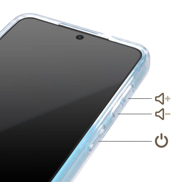 Cover til Galaxy A16 med 3D-reliefmønster af druer og forhøjet blå kant Blå