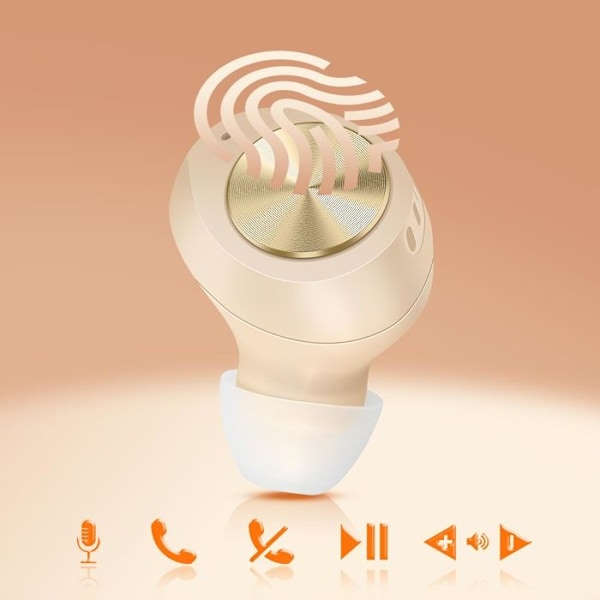 Trådløse Bluetooth-hovedtelefoner med indbygget mikrofon LinQ Beige Beige