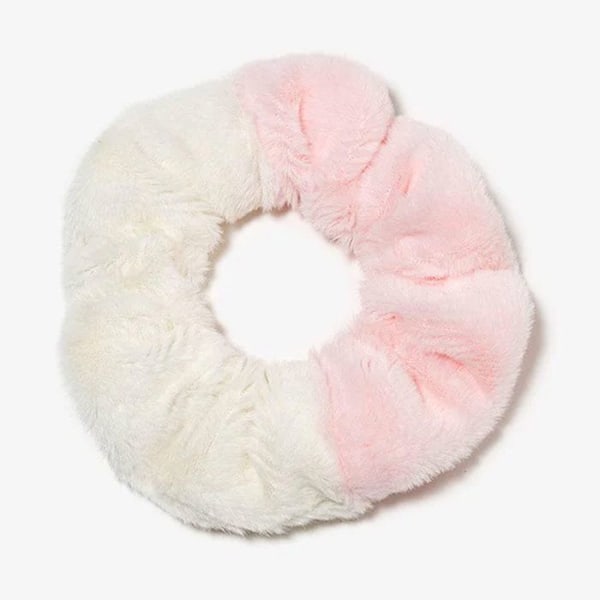 Chouchou Pehmoinen Hiuksille Minky Fluffy Duo Cozy Vaaleanpunainen ja Valkoinen Valkoinen / Vaaleanpunainen Rosa