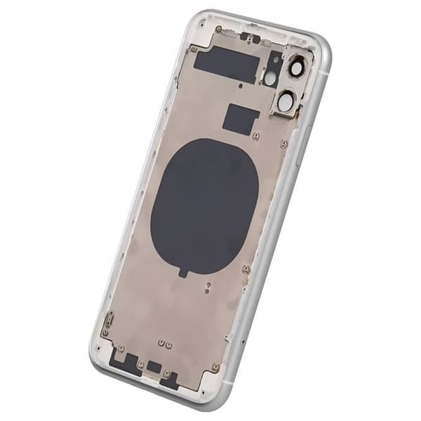 Chassis iPhone 11 - AVIZAR - Erstatningsbagside - Lys Grå - Holdbar - Kvalitetskontrol Vit