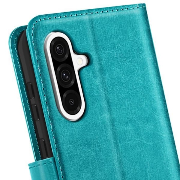 Étui för Samsung Galaxy A36 Plånbok med Handrem Mayaxess Turkos Blå