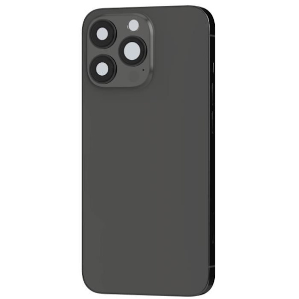 iPhone 13 Pro Max-chassi med mörkgrå ersättningsglas på baksidan Grå