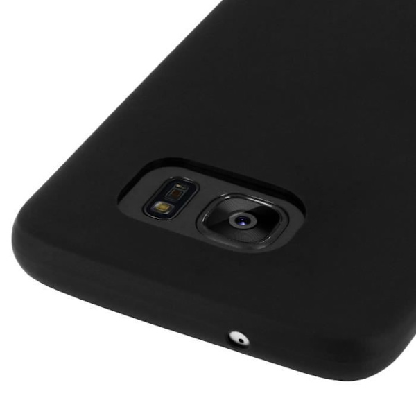 Blødt TPU Gel Silikone Cover til Samsung Galaxy S7 Edge - Mat Sort