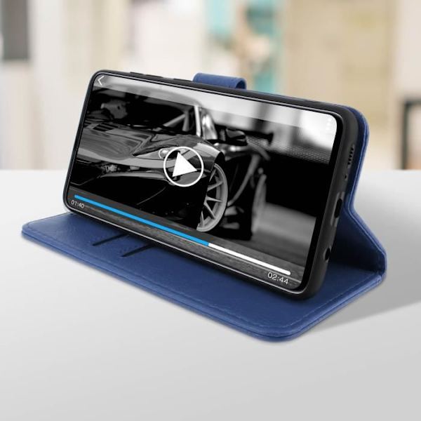 Foliofodral - Samsung - Galaxy A51 - Nattblå - Silikon gel - Video stödfunktion Midnattsblå