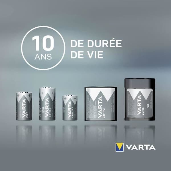 Litiumbatteri CR2 3 V - VARTA - 6206301401 grå