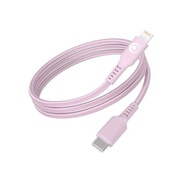 USB-C / Lightning Oplader- og Overførselskabel 3A Power Delivery 60W 1.2m BigBen Connected Pink