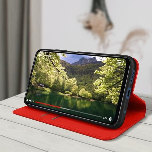Xiaomi Redmi Note 11 och 11s skal - AVIZAR - Plånbok - Röd Röd