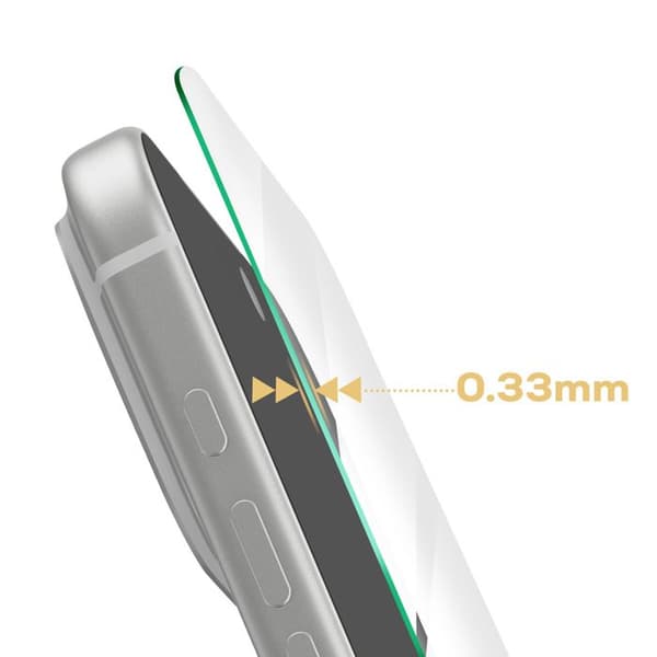 Härdat glas - TACTICAL - iPhone 17 Pro Max - Ultra Tålig - Stötresistent - Transparent Vit