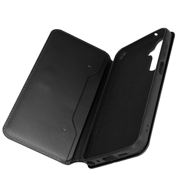 AVIZAR Fodral till Samsung Galaxy A15 5G - Double Pocket Flip Stand Function Svart Svart