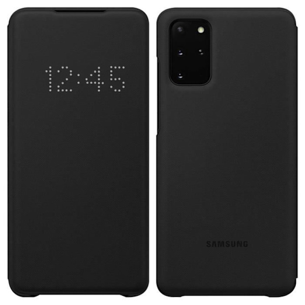 Etui - Samsung - Galaxy S20 Plus - Genomskinlig Flip - Heltäckande Skydd - Kompatibel med Trådlös Laddning Svart