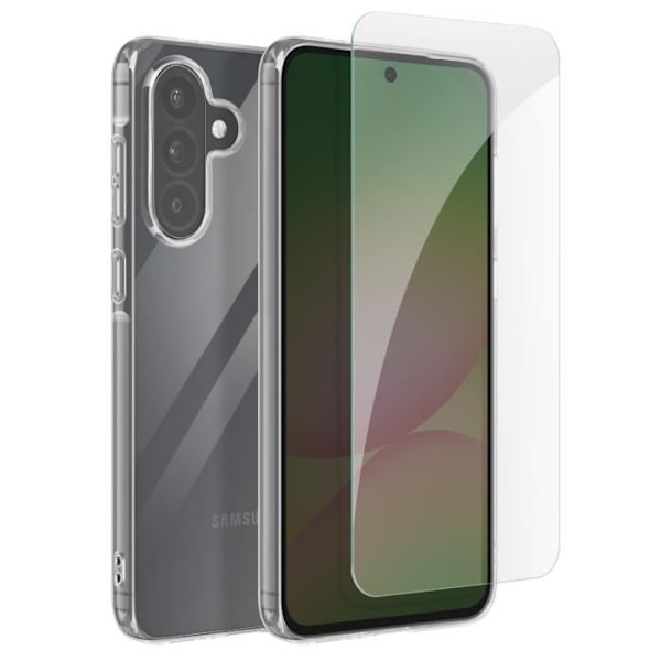 Pack Beskyttelse til Samsung Galaxy A56 Blød Cover og Tempereret Glas Mayaxess Gennemsigtig Transparent