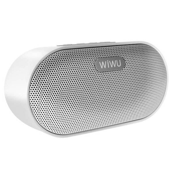 Bluetooth-högtalare med 6h batteritid, vattentät IPX6, kompakt med rem wiwu, Vit Vit